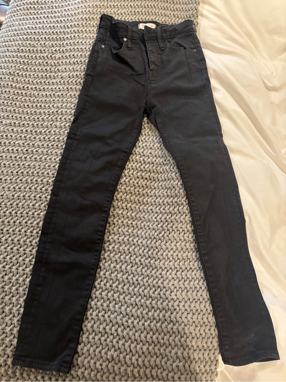 Madewell Curvy High-Rise Skinny Jeans in Black Size 25